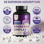 Number One Nutrition N1N Premium Magnesium Complex [500mg] High Absorption and D-Mannose [1350mg with Cranberry & Hibiscus], Non-GMO and Gluten-Free, 2 Pack Bundle