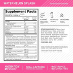 Optimum Nutrition Amino Energy Powder Plus Focus, with BCAA, Electrolytes, and Caffeine, Watermelon, 30 Servings (Packaging May Vary) (Pack of 6)