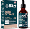 Reishi Mushroom Supplement - Faster Absorption Than Reishi Mushroom Capsules or Powder - Our Reishi Mushroom Extract Promotes Longevity - Reishi Mushroom Tincture - 2 Fl Oz by E2H