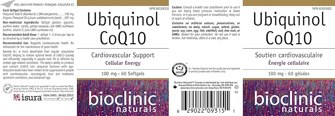 Bioclinic Naturals Ubiquinol Softgels, 60 Count