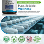 Alpha Lipoic Acid 600mg – ALA Supplement for Energy & Metabolism Support – Antioxidant for Cellular Wellness, Healthy Aging & Immune Balance – Alpha Lipoic Acid - 60 Capsules, Made in USA