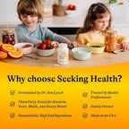 Seeking Health Kids Multivitamin Chewable MF, Formulated for Children’s Health, Methyl-Free, with Folinic Acid, Vitamin B12, Riboflavin, Vitamin A, Vegetarian (120 Chewable Tablets)*
