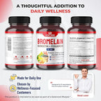 Bromelain Supplement with Quercetin, Zinc, Fenugreek, Turmeric, Ginger, Black Pepper & Probiotics - Supports Digestion, Joint Health & Nutrient Absorption | 150 Capsules
