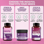Intimate Rose Myo-Inositol & D-Chiro Inositol Blend - 40:1 Blend Ratio - Women's Daily Wellness Support - Vitamin D & Ashwagandha, 3 Bottles