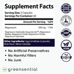 Greensential 5-in-1 Magnesium Complex 500mg | Glycinate, Malate, Citrate, Oxide & Aquamin® | Advanced Sleep, Muscle & Heart Support | Made in USA, Vegan, 120 Capsules
