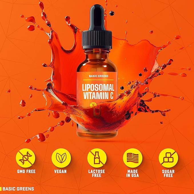 Liposomal Vitamin C Liquid – High Absorption Immune Support & Antioxidant Boost | Advanced Liposomal Delivery, Non-GMO, Vegan-Friendly Vitamin C Supplement, 4 Fl Oz