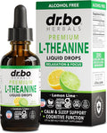L Theanine 200mg Liquid Drops - Natural Sleep Support & Focus Supplement for Kids & Adults - Vegan, Non-GMO, Gluten Free 200mg Pure L-Theanine Drops Liquid Supplements, Mood Ltheanine for Kids 2 FL Oz