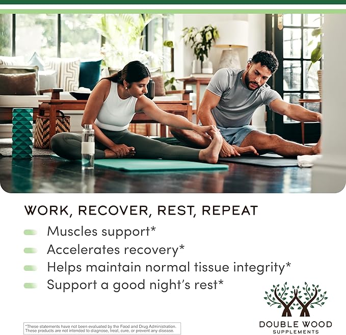 ZMA Supplement for Men and Women (Over 100% Daily Value of Zinc, Magnesium Aspartate, Vitamin B6) 501mg, 90 Capsules for Restfulness and Active Lifestyle Support by Double Wood Supplements (Pack of 2)