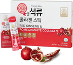 Korean Beauty Baekje Geumsan Women's Pomegranate Collagen Jelly Stick 5.1oz / 30 Count (5 Pack)