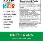 BIORAY Kids NDF Focus, Citrus - 4 fl oz - Supports Cognitive Function, Enhances Clarity & Promotes Steady Energy Levels - Non-GMO, Vegetarian, Gluten Free - 2-4 Month Supply