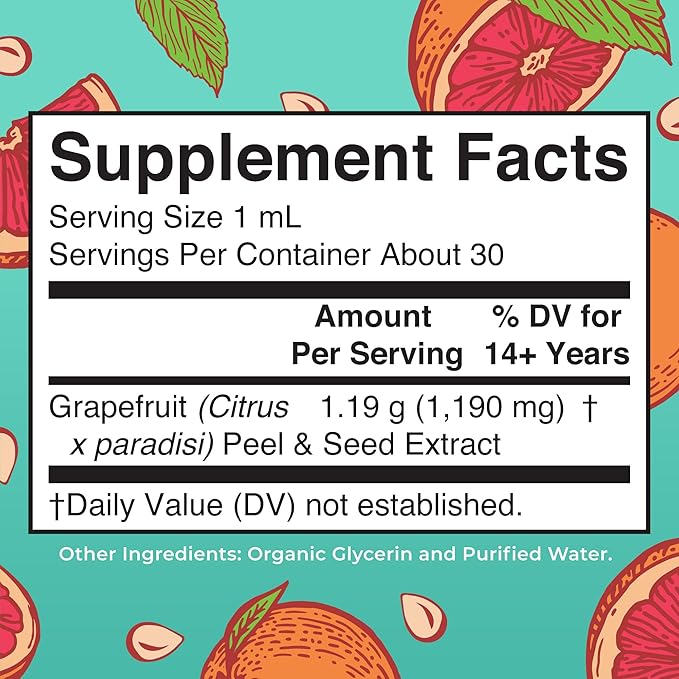 MARYRUTH'S Organics Grapefruit Seed Extract Grapefruit Seed Oil Drops | Peel & Seed | Herbal Tinctures Liquid Drops | Sugar Free | Vegan | Non-GMO | Gluten Free| Unflavored | 30 Servings | 1 Fl Oz
