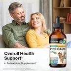 BIO KRAUTER® Pine Bark Extract for Circulatory & Antioxidant Support - Vegan French Maritime Pine Bark Herbal Supplements - Natural Antioxidants & Skin Support - 400 mg per Serving, 4 Fl. Oz.