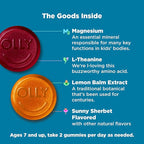 OLLY Kids Chillax Gummy, for a Calm and Relaxed Mood*, Magnesium, L-Theanine, Lemon Balm Extract, Chewable Supplement, Sherbet Flavored, 35 Day Supply - 70 Count (Packaging May Vary)