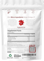 Mega Omega-3 Krill & Fish Oil 2,000mg Equivalent, 240 Softgels | Lemon Flavored | Burpless | Essential Fatty Acids & Astaxanthin | EPA 350mg + DHA 230mg | Heart & Brain Supplement