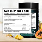 Premium Digestive Enzyme Pro Blend with Bromelain & Papaya Enzyme– Gas and Bloating Relief for Women and Men, Gut & Digestive Health Supplement – Gluten-Free – 60 Veg Capsules
