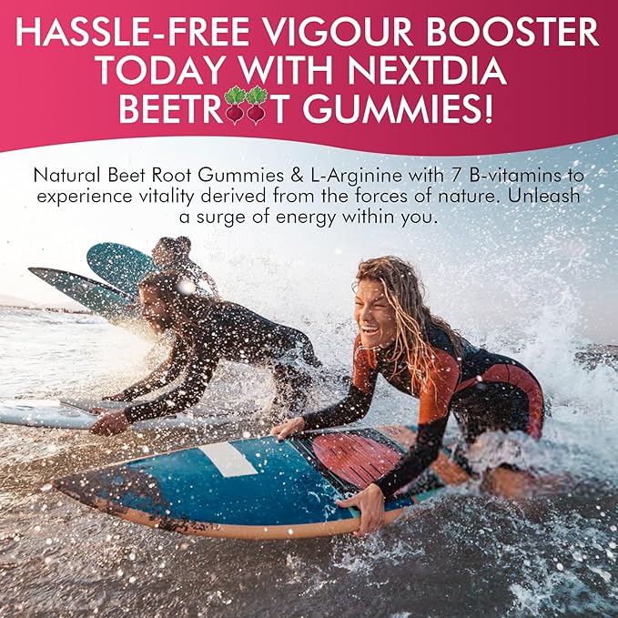 Beet Root Gummies, Beetroot & L-Arginine, Red Beets Supplements w/ Vitamin B1, B2, B3, B5, B6, Folate, B12 for Energy Boost & Circulation Support, Sugar Free Nitric Oxide Gummies, 120 Beet Chews