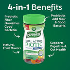 Benefiber Prebiotic GLP-1 Friendly Fiber Supplement Gummies with Probiotics for Digestive Health, Assorted Fruit Flavors - 50 Count