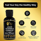 Cocó March N.M.D Liquid Vitamin B Complex with B1, B2, B6, B12 & Vitamin C – Energy, Metabolism & Immune Support – Vitamins for Women & Men – Vegan, Gluten Free, Soy & Dairy Free – 2 Fl Oz (59 mL)