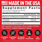 Force Factor Magnesium + L-Theanine, Magnesium Bisglycinate Supplement to Support Bones, Muscles, Nerves, Relaxation, and Mood, Vegan, No Gelatin, Non-GMO, 120 Vegetable Capsules
