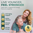 UPLIFE NAD+ Supplement 1,372mg – Liposomal NAD+ with CoQ10, Resveratrol, Spermidine, L-Theanine, Apigenin & PQQ – NMNH Alternative Booster Cellular Energy, Healthy Aging, Immune Health – 120 Capsules