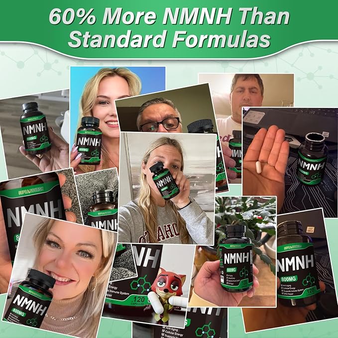 Pure NMNH Supplement 120 Capsules - 800mg High-Purity NMNH Supplements, NAD Supplement for Boost NAD+ for Anti-Aging & Cellular Energy