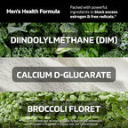 DIM Supplement for Men 300mg | Estrogen Blocker & Aromatase Inhibitor | Extra Strength Men’s Hormone Balance & Fitness Booster with Diindolylmethane Plus CDG & Broccoli Floret | Gluten-Free | 60 Ct