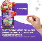Clean Nutra Liver Cleanse Detox & Repair Gummies | Milk Thistle Gummy Liver Support Vitamins | Dandelion, Artichoke, Aloe Vera, Ginger, Berberine, Lemon, N-Acetyl-L-Cysteine, Turmeric Supplement HCL