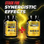 Night Wolf Supps KSM-66 Organic Ashwagandha 600mg, Fenugreek, Natural Anabolic and Muscle Support - with AstraGin for High Absorption - USA Made & Non GMO 3rd Party Tested - 90 Capsules