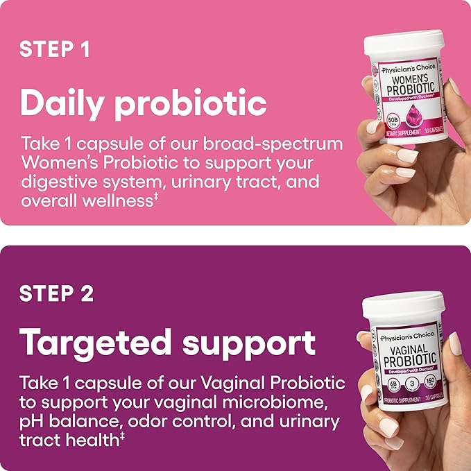Physician's CHOICE Feminine Power Duo Bundle - Vaginal Probiotic + Womens Probiotic Bundle