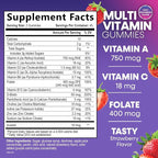 Multivitamin Gummies for Adults - Daily Adult Multivitamins Gummy with Vitamins A, C, D, B12 for Women & Men, Immune Support Gummy Multivitamins Supplement, Adult Multi VIT Vitamin - 90 Gummies