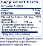 Life Extension Gamma E Mixed Tocopherols & Tocotrienols – Complete Vitamin E Spectrum, Antioxidant Protection – Non-GMO, Gluten-Free – 60 Softgels, (Pack of 2)