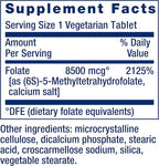 Life Extension High Potency Optimized Folate – L-methylfolate – Folic Acid, 8500 mcg DFE – Heart & Brain Support, Healthy Homocysteine Levels – Gluten-Free, Non-GMO, Vegetarian – 30 Tablets