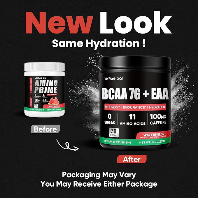 Sugar Free 7g BCAA + EAA Powder | Supports Muscle Recovery, Growth, Strength & Endurance – 9 Essential Amino Acids with L-Glutamine, Caffeine, Vitamin & Electrolyte for Energy & Hydration, Gluten Free