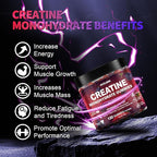 Creatine Monohydrate Gummies 8000 mg for Men & Women, Creatine Supplement for Enhanced Muscle Growth, Energy Boost - with L-Taurine, Sugar Free, Vegan, Raspberry BlackBerry Blueberry Flavor-120 Count