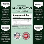 Oral Probiotics Supplement with Prebiotics - Supports Healthy Teeth Gums Mouth and Fresh Odorless Breath for Adults - Strawberry Flavored Chewable Dental Probiotic (90 Tablets, 90 Day Supply)