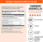 NatureWise Turmeric Boswellia Supplement with BioPerine & Organic Ginger Root - Organic Turmeric 900mg + Boswellia Extract 600mg - Non-GMO, Vegan, USA Manufactured - 60 Capsules[30-Day Supply]