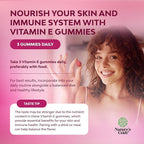 Natures Craft Vitamin E Gummies for Skin Care - High-Potency Vitamin E 400 IU Skin Supplement - Delicious & Easy-to-Take Supplement Promote Health Immune Support & Cellular Protection 90 Count