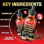 12in1 Dandelion Root Liquid Extract with Milk Thistle, Artichoke Extract, Turmeric, Beet Root, N-Acetyl Cysteine and 6 More Herbals - 1 Fl Oz - 60 Days Supply
