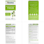 Himalaya Ashwagandha+ Focus - Herbal Focus Supplement with B12, Rosemary, Green Tea, and Bacopa Nootropics for Memory and Clarity - Vegan, Non-GMO, Gluten Free, 1690 mg, 60 Caplets