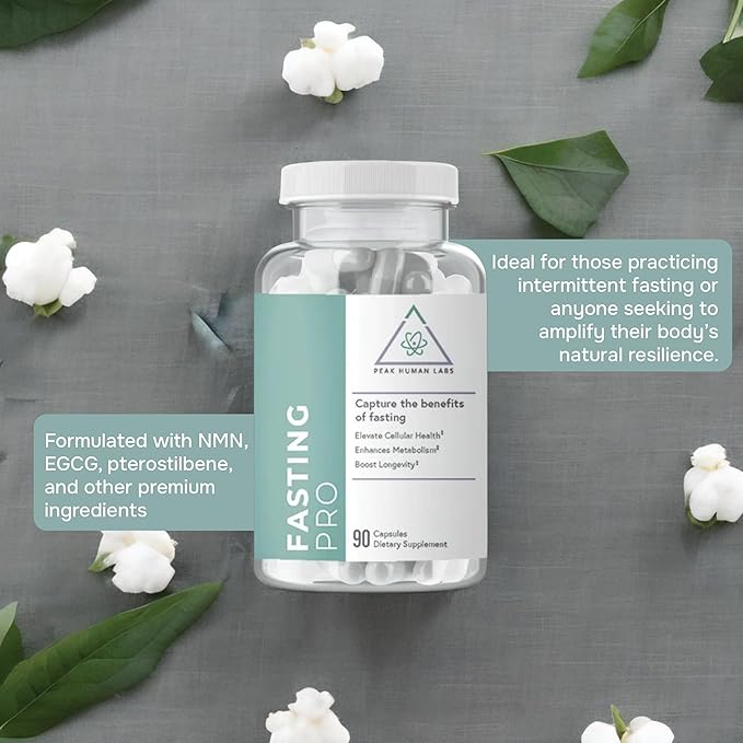 Fasting Pro NAD | NMN + Trimethylglycine (TMG) + Spermidine 12-Ingredient Formula for Autophagy, Cellular Cleansing, and Healthy Aging Support-90 Capsules