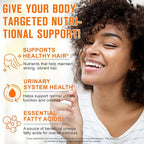 Pumpkin Seed Oil with Saw Palmetto 2-in-1 Formula 300 Softgels, Cold Pressed, Pure Virgin Oil, Supports Hair, Urinary, Bladder & Prostate Health, Non-GMO