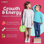 YUM-V'S Kids Multivitamin with Iron - Kids Chewable Multivitamin - Vitamins + Iron Supplement - Toddler Vitamins for 2 Year Old+, Kosher, Halal, Gluten Free 120 (Pack of 2