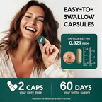 Lions Mane Supplement Capsules - Organic Lions Mane - Made in USA - Fruiting Bodies Extract - 1200 mg, 25% Polysaccharides - Memory & Focus Support - As Lions Powder - 120 Capsules, 2 Month Supply