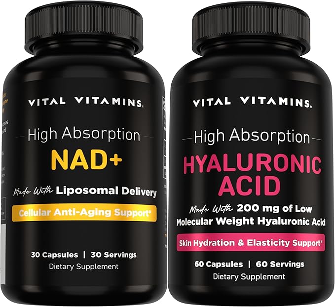 Vital Vitamins NAD+ 30 ct + Hyaluronic Acid Capsules 60 ct