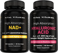 Vital Vitamins NAD+ 30 ct + Hyaluronic Acid Capsules 60 ct
