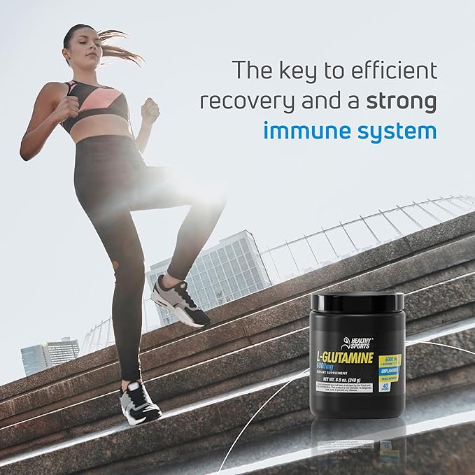 L-Glutamine Premium Powder - 6,000 mg per Serving for Muscle Recovery - Unflavored, Vegan, Non-GMO, Gluten-Free, Dairy-Free, 40 Servings for Improved Performance and Faster Recovery