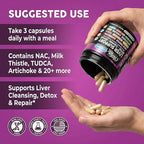 Clean Nutraceuticals Liver Cleanse Detox & Repair | Milk Thistle Supplement + NAC, TUDCA, Dandelion Root, Artichoke, Choline, Ginger, Beet Root, Burdock, Taurine, Liver Support 90 Capsules