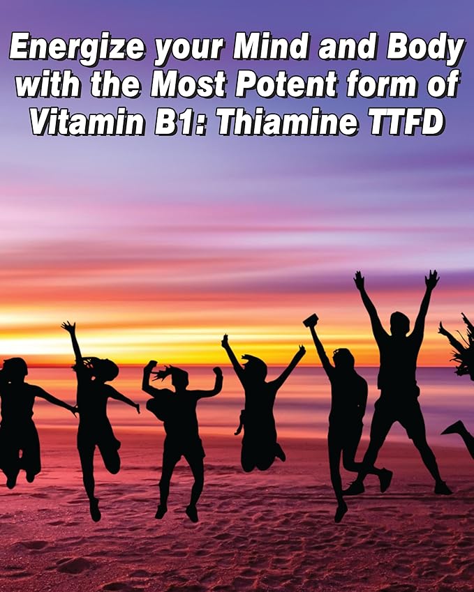 Vitamine B1 Thiamine TTFD, Thiamine Tetrahydrofurfuryl Disulfide, 50mg-250Capsules,Vegan,Non GMO,No Artificial fillers or Stearate additives.