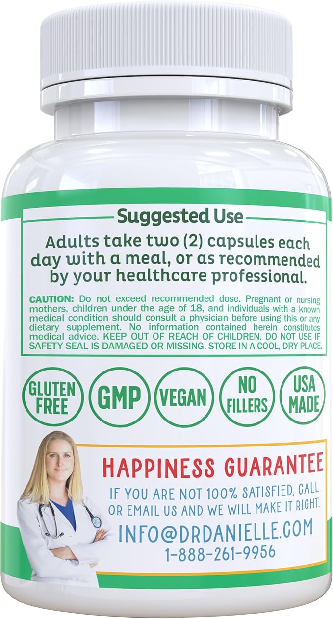 Dr. Danielle Probiotic - Probiotics for Women and Men, Adults by Dr. Danielle - Shelf Stable Probiotic Supplement - No Refrigeration Necessary - Bacillus - 60 Capsules