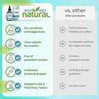 Organic Liquid Zinc Drops Supplement with Chelated Picolinate and Bisglycinate, Vegan